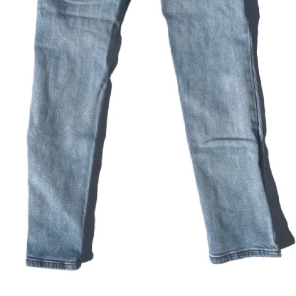 Forever 21 all blue denim stretch distressed butterfly buttons skinny jeans - Picture 6 of 8